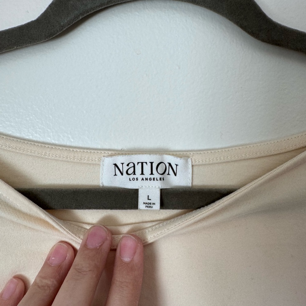 Nation LA Lilah Boat neck top size L - Picture 3 of 5